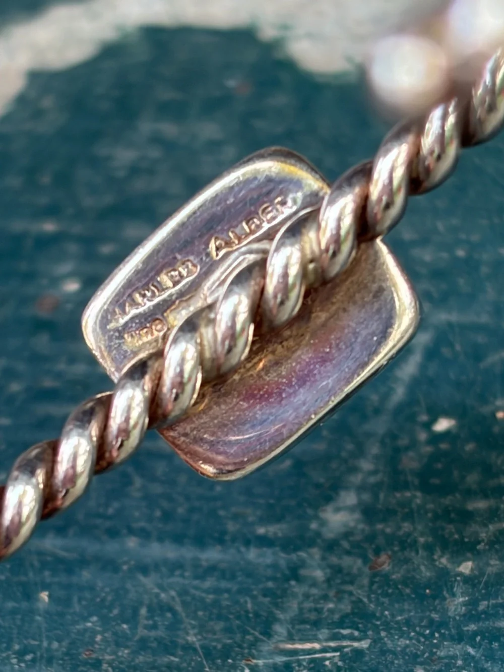 Artisan Charles Albert Sterling Silver Twisted Cable Cuff With PinkSapphire?